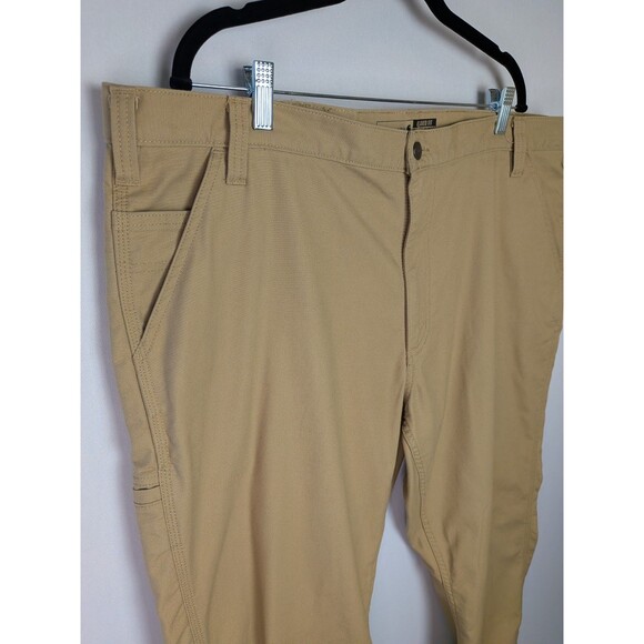 Carhartt Work Pants Mens 42x30 Rugged Flex Relaxed Fit Canvas Tan Khaki BN3109-M - Picture 3 of 16